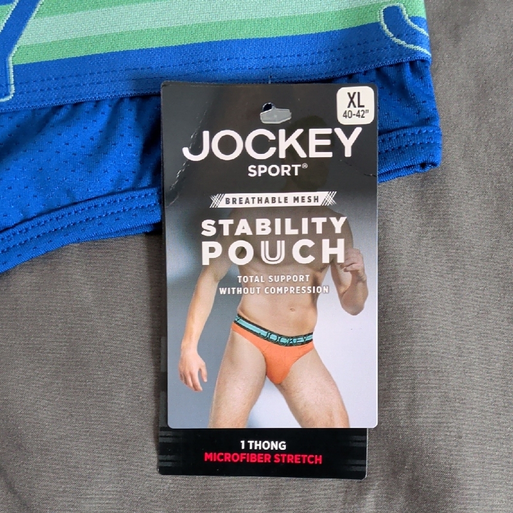 Jockey Sport® Stability Pouch Microfiber Thong - Size XL (40"-42") - Picture 2 of 4